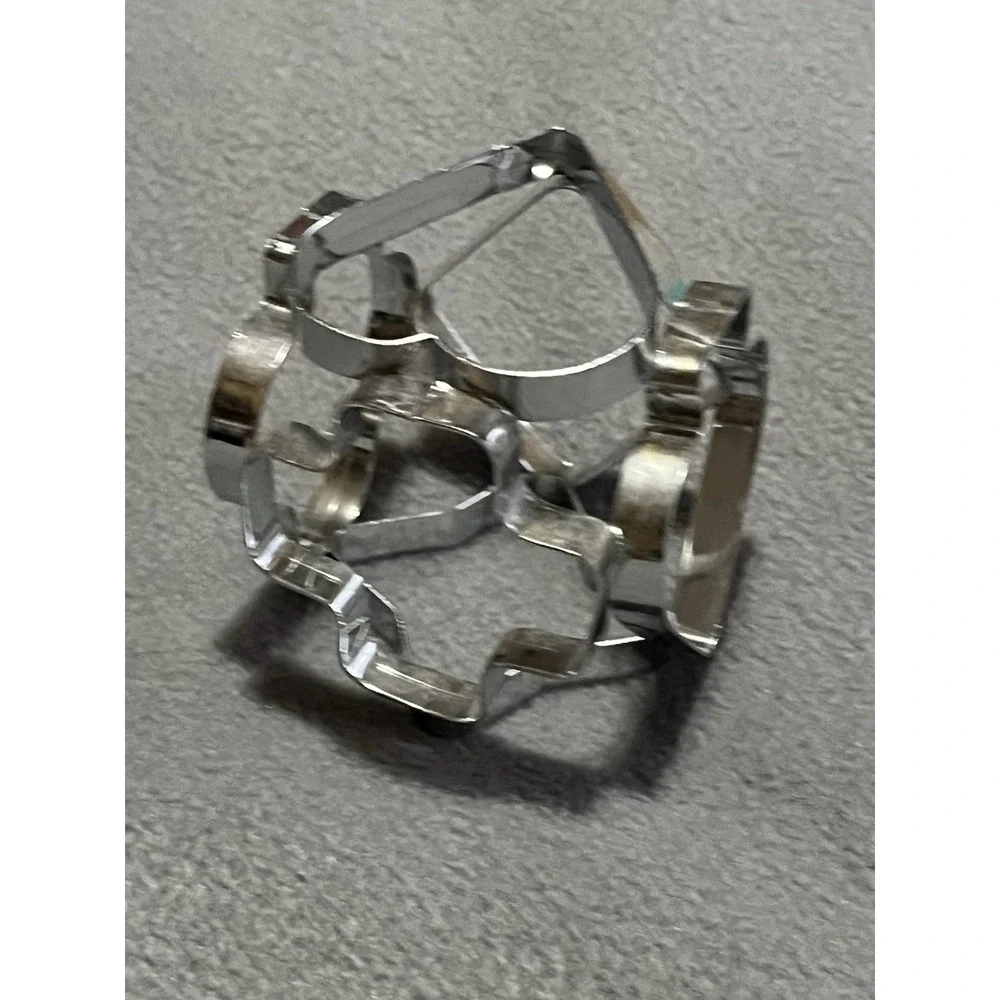 ANTIQUE VTG Rowoco 1982 METAL‎ 6-SIDED Shapes COOKIE CUTTER PATTERN BALL